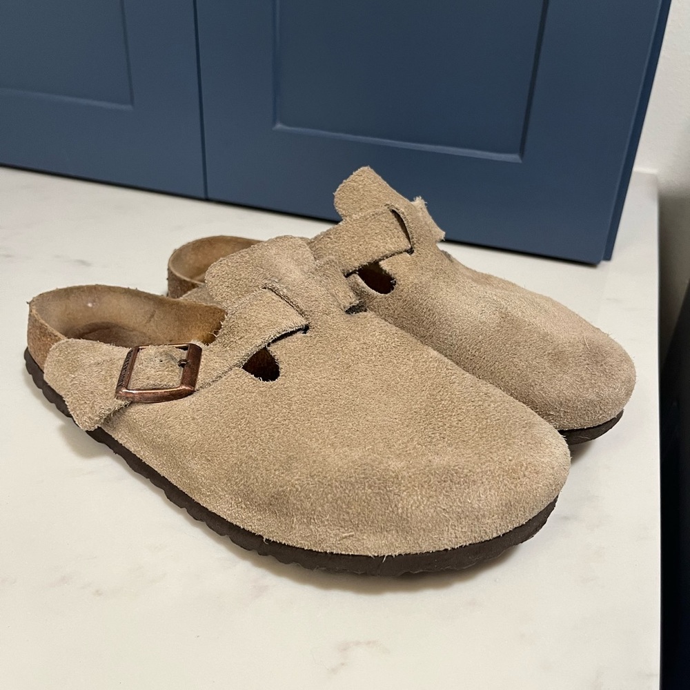 Birkenstock Boston clog Leather Taupe 41 men’s 8 women’s 9